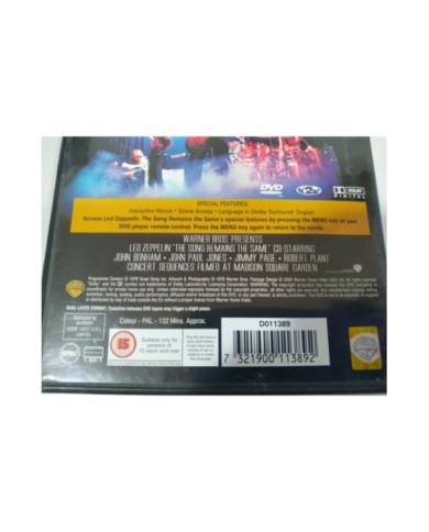Led Zeppelin The Song Remains The Same In Concert and Beyond DVD 132 min - AM