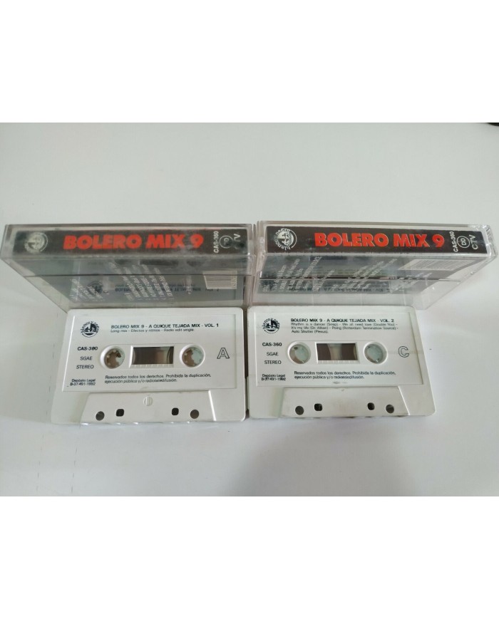 Bolero Mix 9 Vol 1 y 2 Techno - Doble 2 x Cinta Tape Cassette 2T