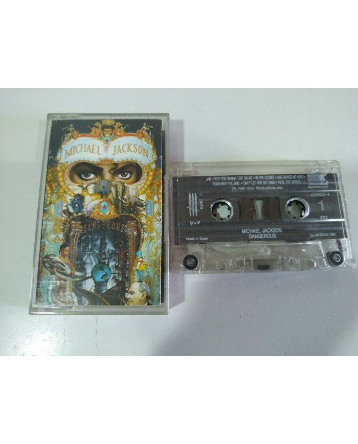 Michael Jackson Dangerous 1991 Spain Edition Epic - Cinta Tape Cassette 3T