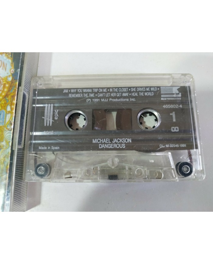 Michael Jackson Dangerous 1991 Spain Edition Epic - Cinta Tape Cassette 3T