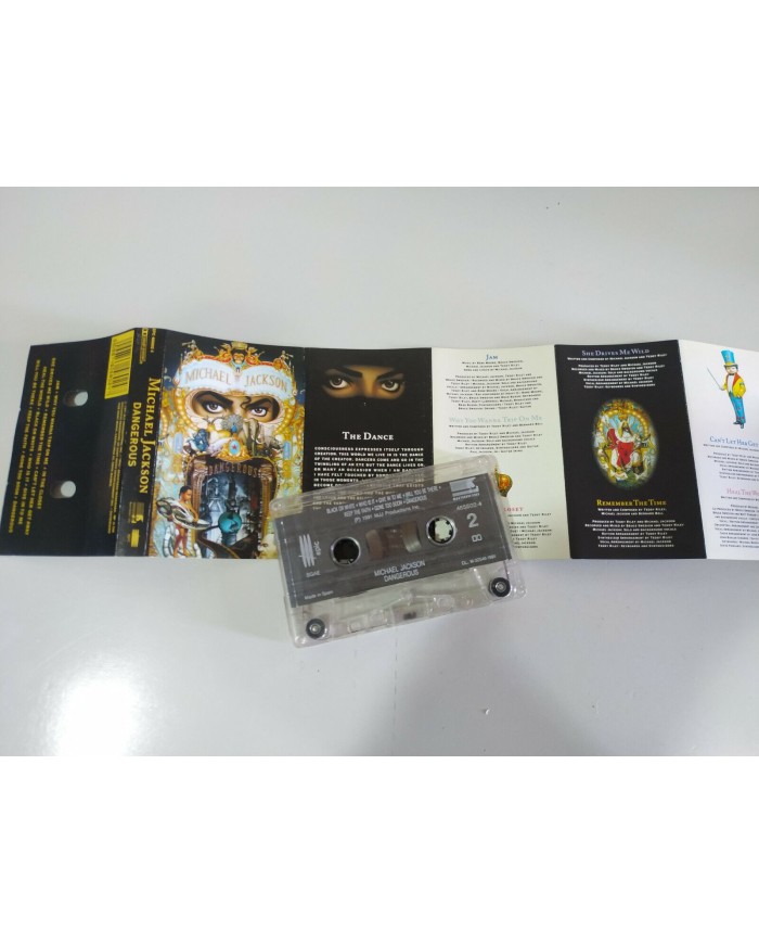 Michael Jackson Dangerous 1991 Spain Edition Epic - Cinta Tape Cassette 3T