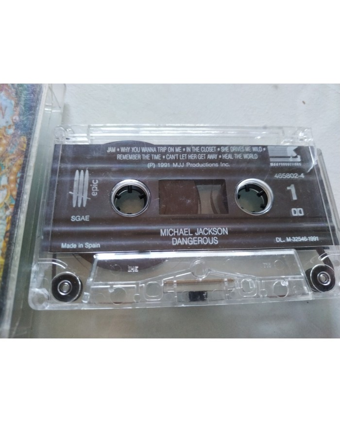 Michael Jackson Dangerous 1991 Spain Edition Epic - Cinta Tape Cassette 3T