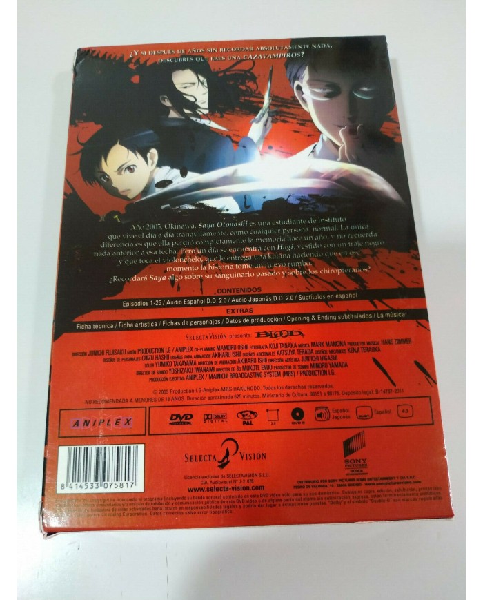 Blood Primera 1 temporada Completa Episodios 1-25 - 6 X DVD Espa?ol Japones - 3T