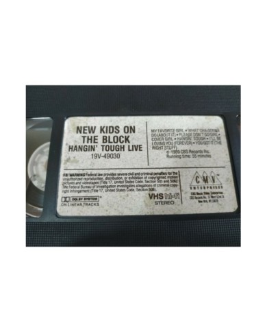 New Kids on the Block Hangin Tough Live 1989 - VHS Cinta Tape - 3T