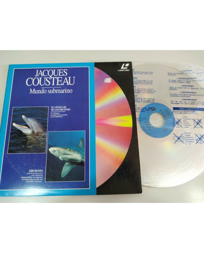 Jacques Cousteau El lenguaje Delfines Tiburones MUNDO SUBMARINO - LASERDISC LD Jacques Cousteau El lenguaje Delfines Tiburones MUNDO SUBMARINO - LASERDISC LD
