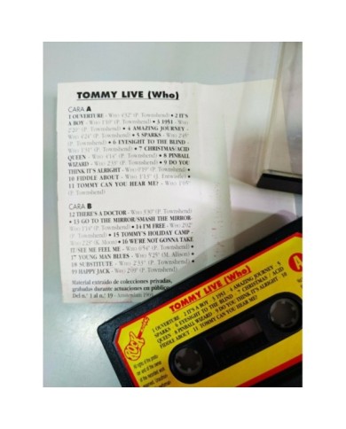 The Who Tommy Live 1993 Spain Edition - Cinta Tape Cassette - 2T
