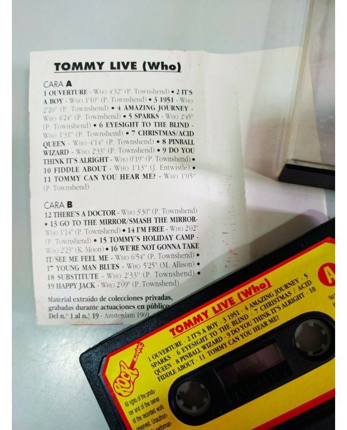 The Who Tommy Live 1993 Spain Edition - Cinta Tape Cassette - 2T