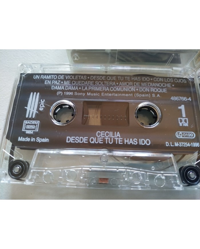 Cecilia Desde Que Tu Te Has Ido Epic 1996 - 2 x Cinta Tape Cassette - 3T
