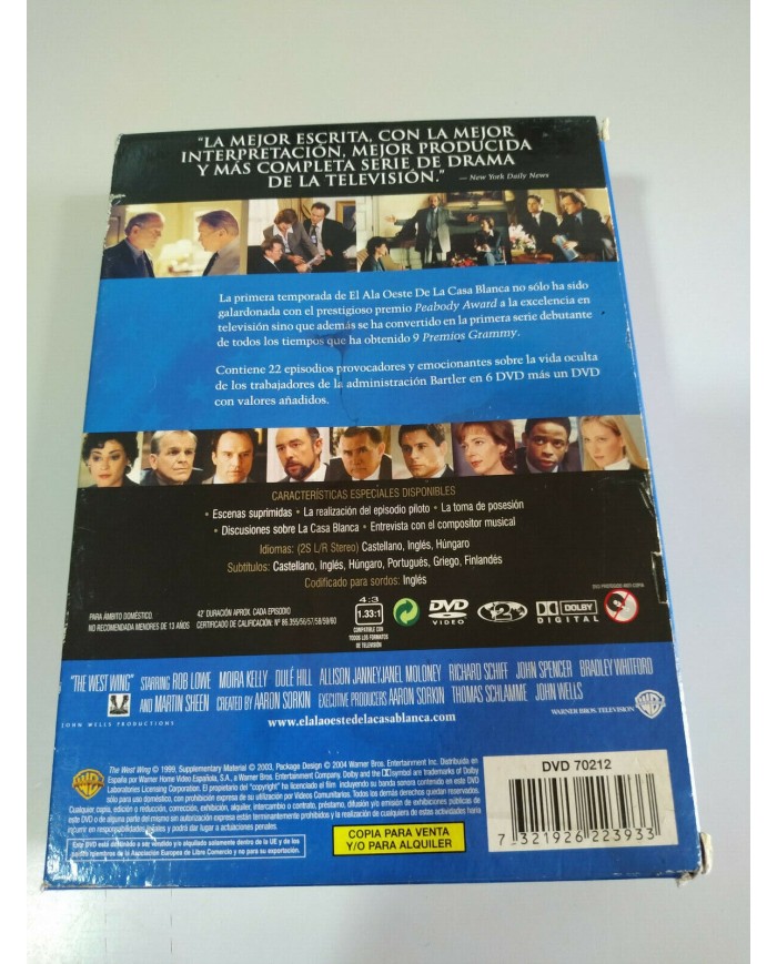 El Ala Oeste de la Casa Blanca Primera Temporada 1 - 7 x DVD Espa?ol Ingles - 3T