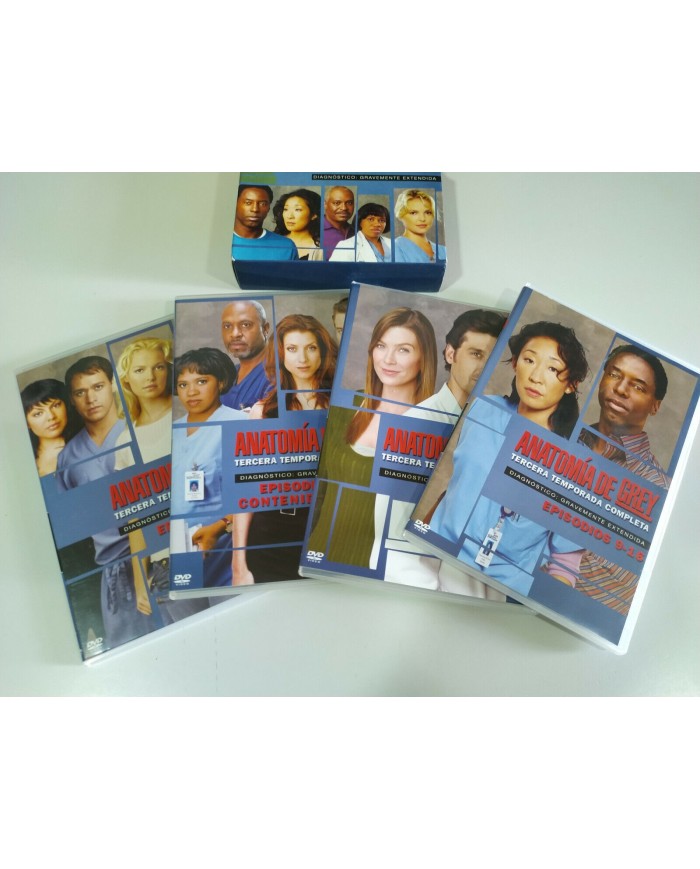 Anatomia de Grey Tercera Temporada 3 Completa - 7 x DVD Espa?ol Ingles - 3T