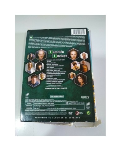 Breaking Bad Segunda Temporada 2 Completa - 4 x DVD Espa?ol Ingles - 3T