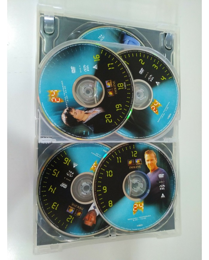 24 Segunda Temporada 2 Completa Kiefer Sutherland - 7 x DVD Espa?ol Ingles - 3T