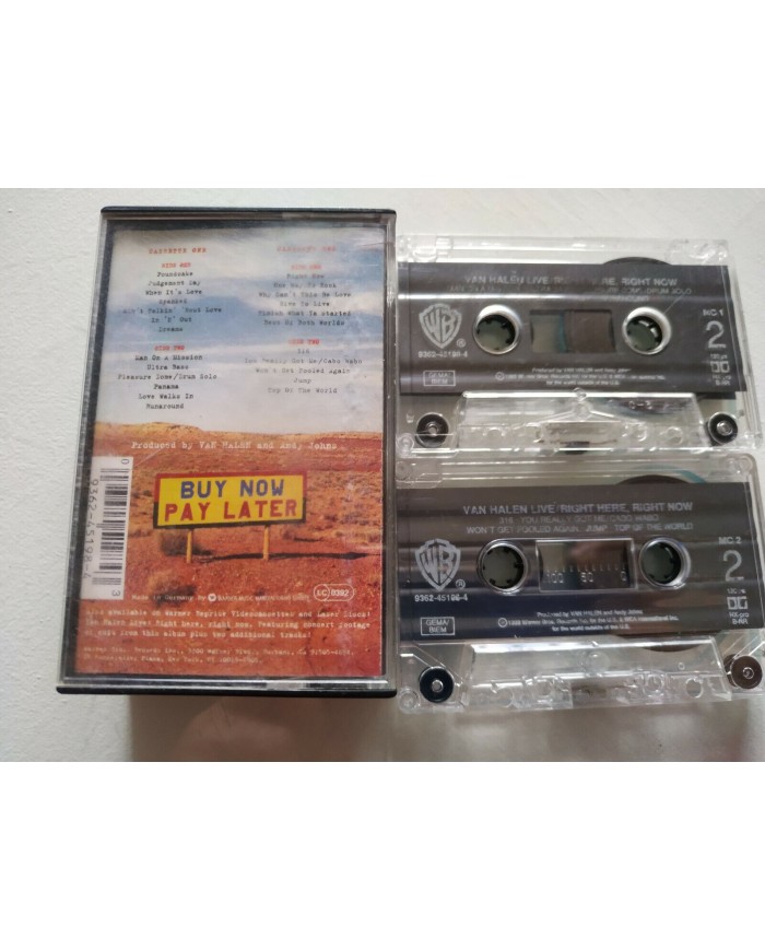 Van Halen Right Here Right Now German Edition - 2 x Cinta Tape Cassette - 3T