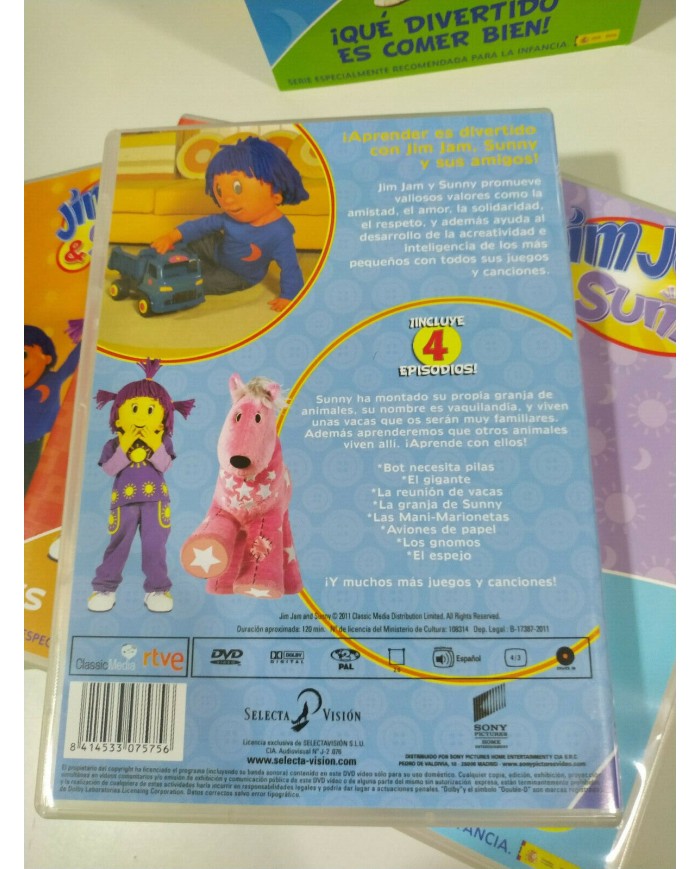 Jim Jam & Sunny 16 Episodios Serie TVE Infantil - 4 x DVD Espa?ol - 3T