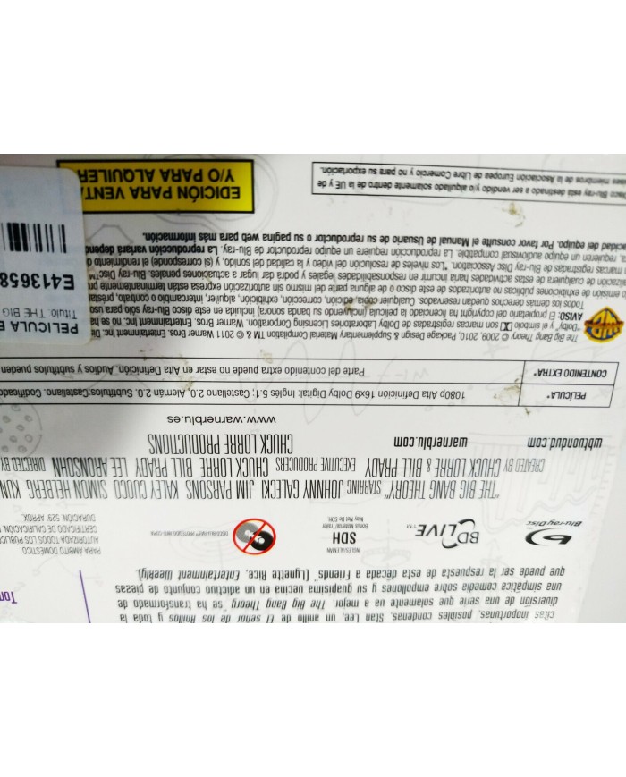 The Big Bang Theory Tercera Temporada 3 Completa - 2 x Blu-Ray Espa?ol Ingles 3T