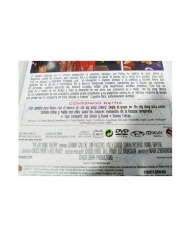 The Big Bang Theory Tercera Temporada 3 Completa - 3 x DVD Espa?ol Ingles - 3T