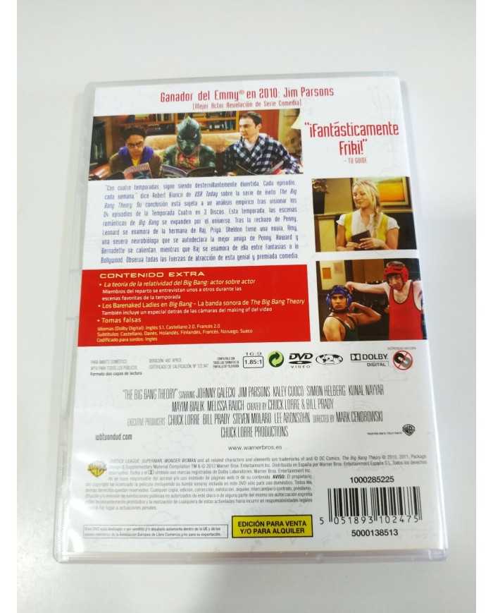 The Big Bang Theory Cuarta Temporada 4 Completa - 3 x DVD Espa?ol Ingles 3T