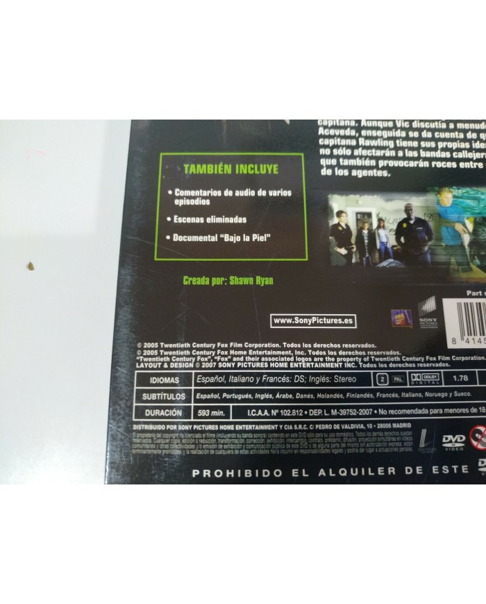 The Shield Cuarta Temporada 4 Completa - 4 x DVD Espa?ol Ingles - 3T