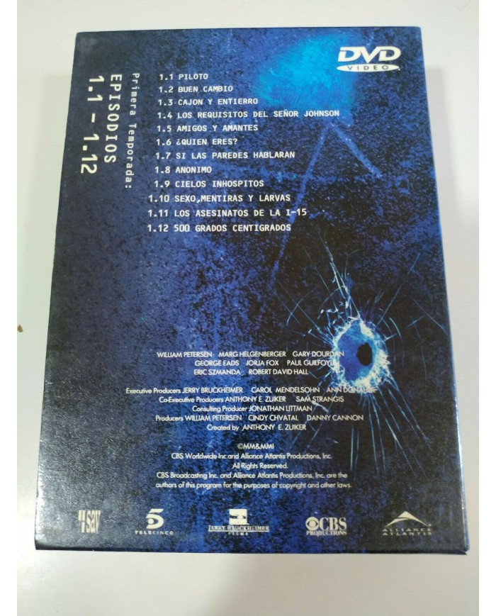 CSI Las Vegas Primera temporad Episodios 1.1-1.12 - 3 x DVD Espa?ol Ingles - 3T