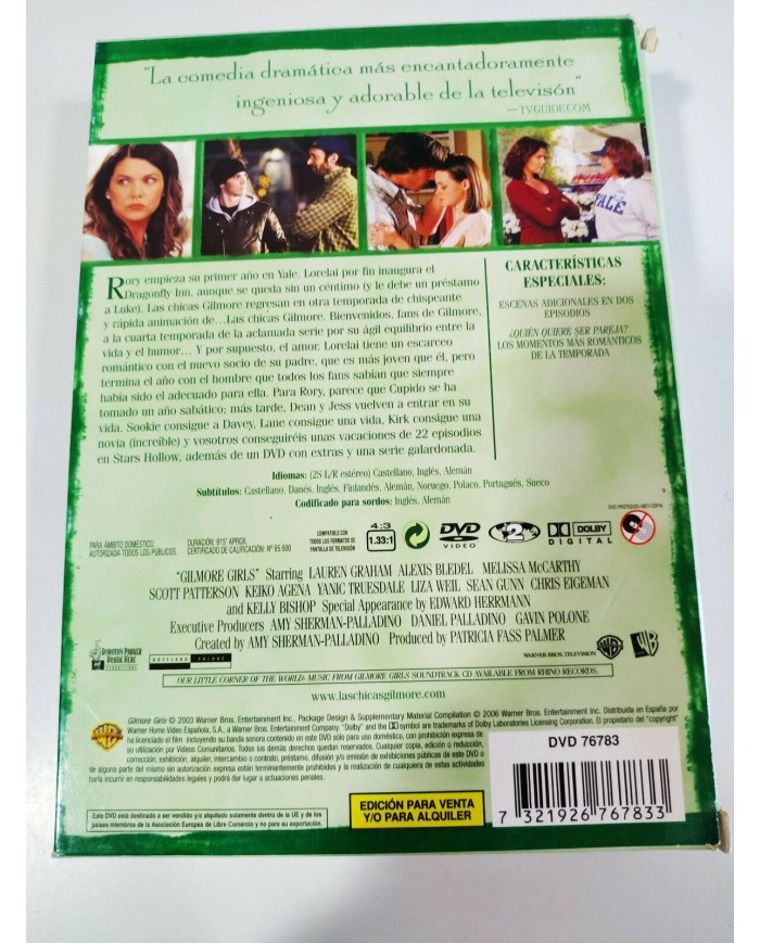 Las Chicas Gilmore Cuarta Temporada 4 Completa - 6 x DVD Espa?ol Ingles - 3T