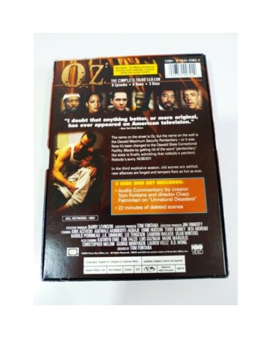 Oz Tercera Temporada 3 Completa - 3 x DVD Espa?ol Ingles Region 1 - 3T