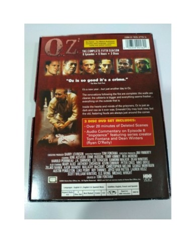 Oz Quinta Temporada 5 Completa - 3 x DVD Espa?ol Ingles Region 1 - 3T