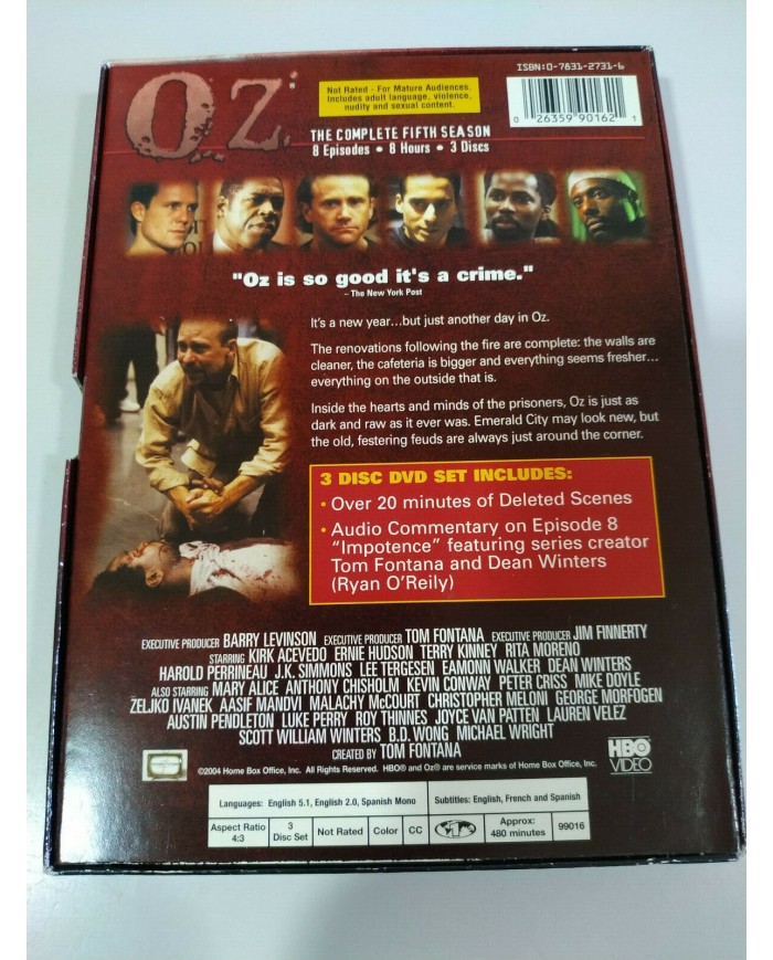 Oz Quinta Temporada 5 Completa - 3 x DVD Espa?ol Ingles Region 1 - 3T