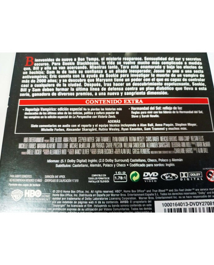 True Blood Segunda Temporada 2 Completa - 5 x DVD Espa?ol Ingles - 3T