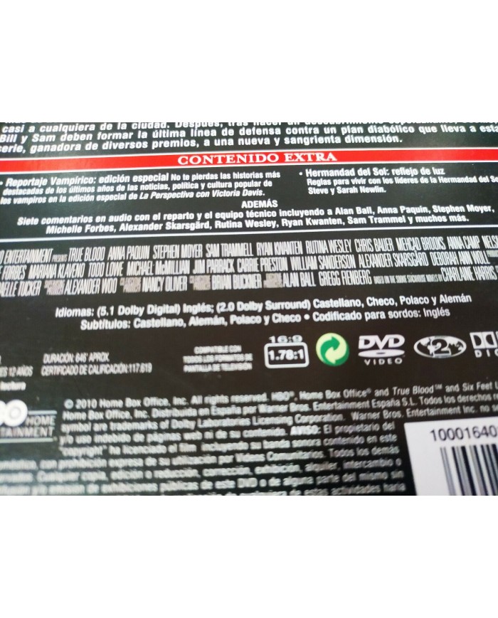 True Blood Segunda Temporada 2 Completa - 5 x DVD Espa?ol Ingles - 3T