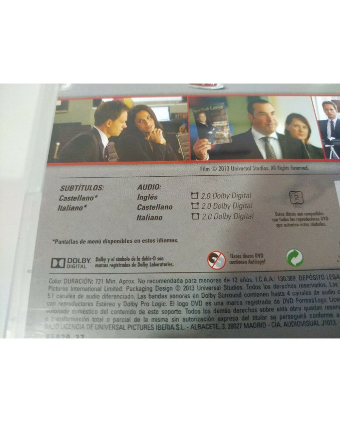 Suits Segunda Temporada 2 Completa - 4 x DVD Espa?ol Ingles - 3T