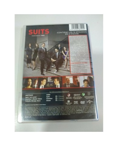 Suits Tercera Temporada 3 Completa - 4 x DVD Espa?ol Ingles - 3T