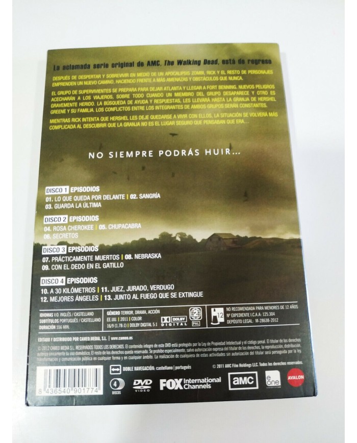 The Walking Dead Segunda Temporada 2 Completa - 4 x DVD Espa?ol Ingles - 3T