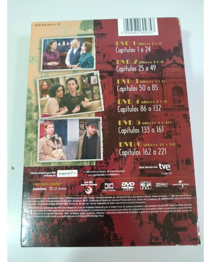 Amar en Tiempos Revueltos Segunda Temporada 2 Completa 221 Episodios 12 x DVD 3T