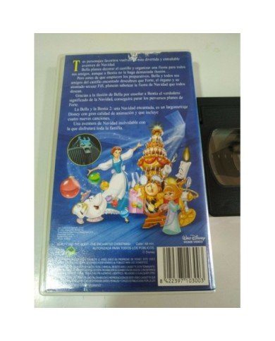La Bella y la Bestia 2 Navidad Encantada Disney - VHS Cinta Tape Espa?ol - 4T