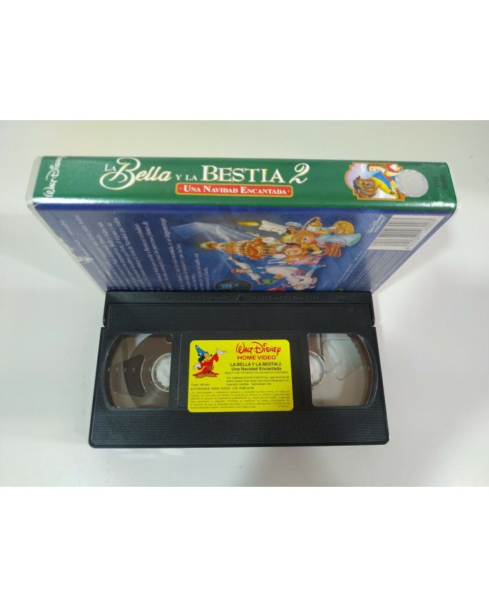 La Bella y la Bestia 2 Navidad Encantada Disney - VHS Cinta Tape Espa?ol - 4T