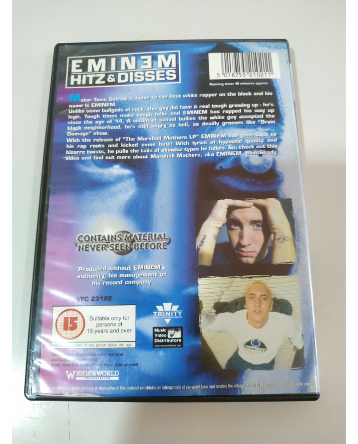 Eminem Hitz & Disses Unauthorized - DVD Region 2 - 3T
