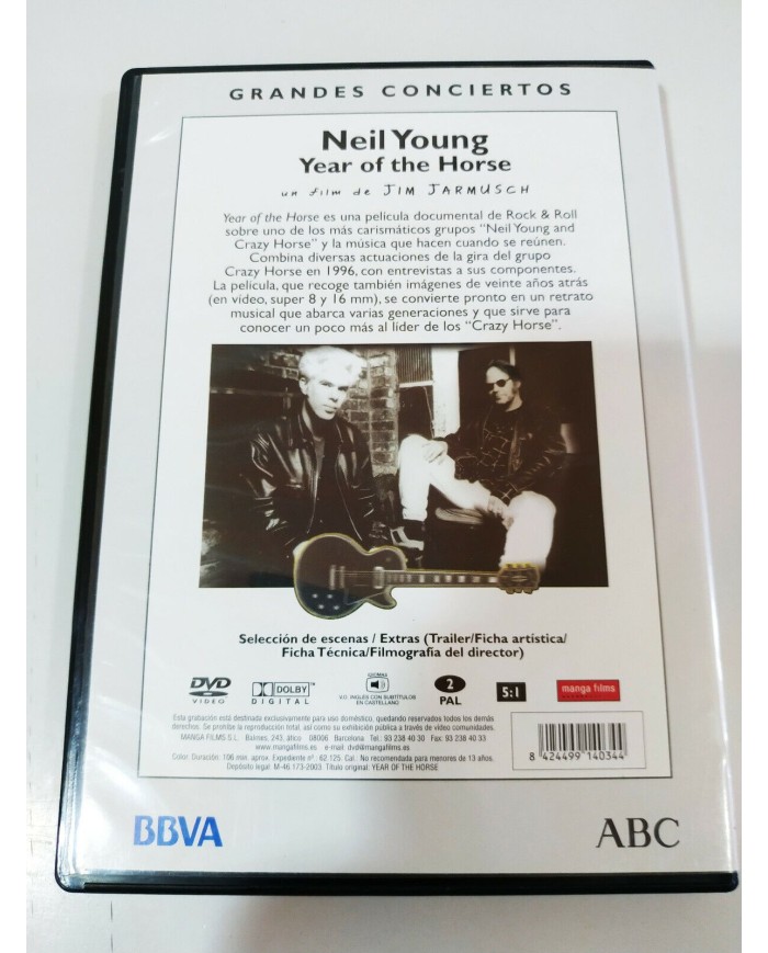 Neil Young and Crazy Horse en Directo Jim Jarmusch - DVD Region 2 - 2T