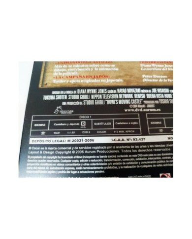 El Castillo Ambulante Hayao Miyazaki Studio Ghibli - 2 x DVD Steelbook - 3T El Castillo Ambulante Hayao Miyazaki Studio Ghibli - 2 x DVD Steelbook - 3T