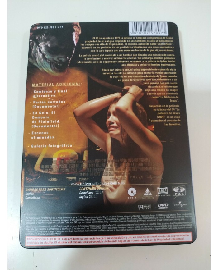 La Matanza de Texas 2004 Caja Liquidos - DVD Steelbook Espa?ol English - 3T