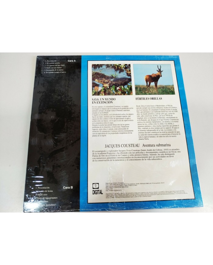 Jacques Cousteau SOS Un Mundo en Extincion Aventura Submarina - LASERDISC LD 2T