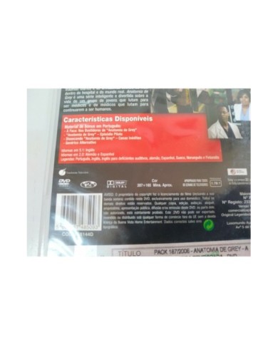 Anatomia de Grey Primera Temporada Completa - 4 x DVD Espa?ol Ingles - 2T
