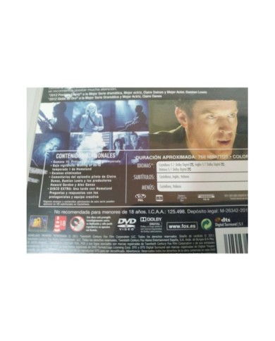 Homeland Primera Temporada 1 Completa - 5 x DVD Espa?ol Ingles - 3T