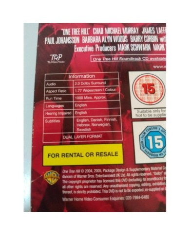 One Tree Hill Complete Second 2 Season - 6 x DVD Ingles - 3T