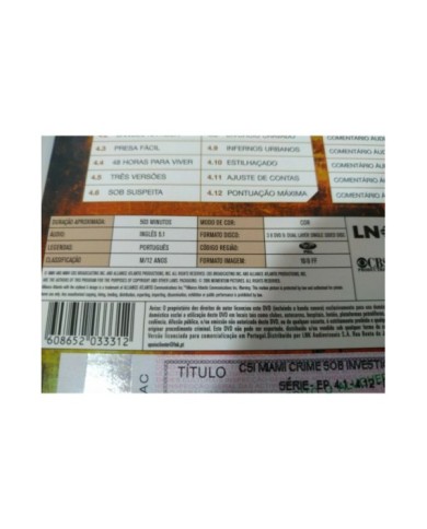 CSI Miami Complete Fourth Season - 6 x DVD Ingles Portugues - 2T