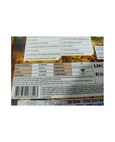 CSI Miami Complete Fourth Season - 6 x DVD Ingles Portugues - 2T