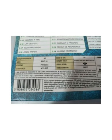 CSI Miami Fifth Season Episodes 5.13-5.24 - 3 x DVD Ingles Portugues - 2T