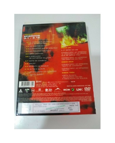 CSI Las Vegas Third Season Episodes 3.1-3.12 - 3 x DVD Ingles Portugues - 2T