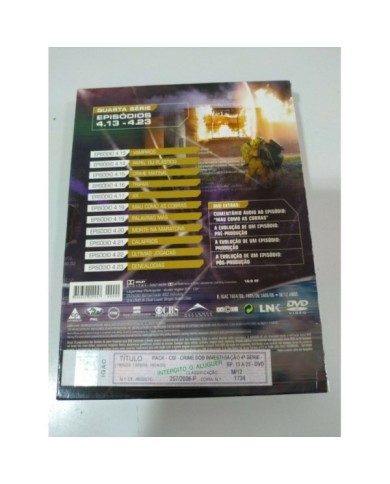 CSI Las Vegas Fourth Season Episodes 4.13-4.23 - 3 x DVD Ingles Portugues - 2T