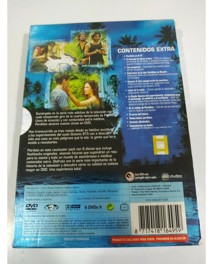 PERDIDOS LOST TEMPORADA 4 Completa 6 x DVD REGION 2 + EXTRAS Espa?ol ...