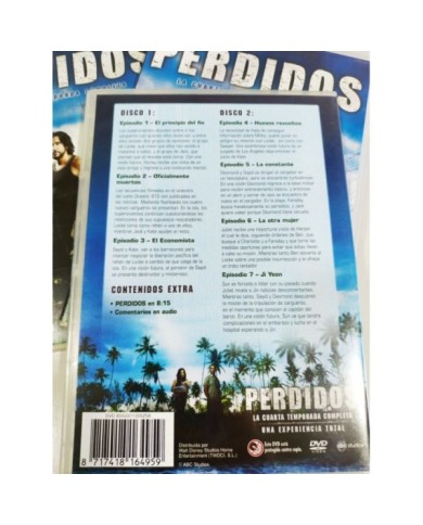 PERDIDOS LOST TEMPORADA 4 Completa 6 x DVD REGION 2 + EXTRAS Espa?ol Ingles 3T